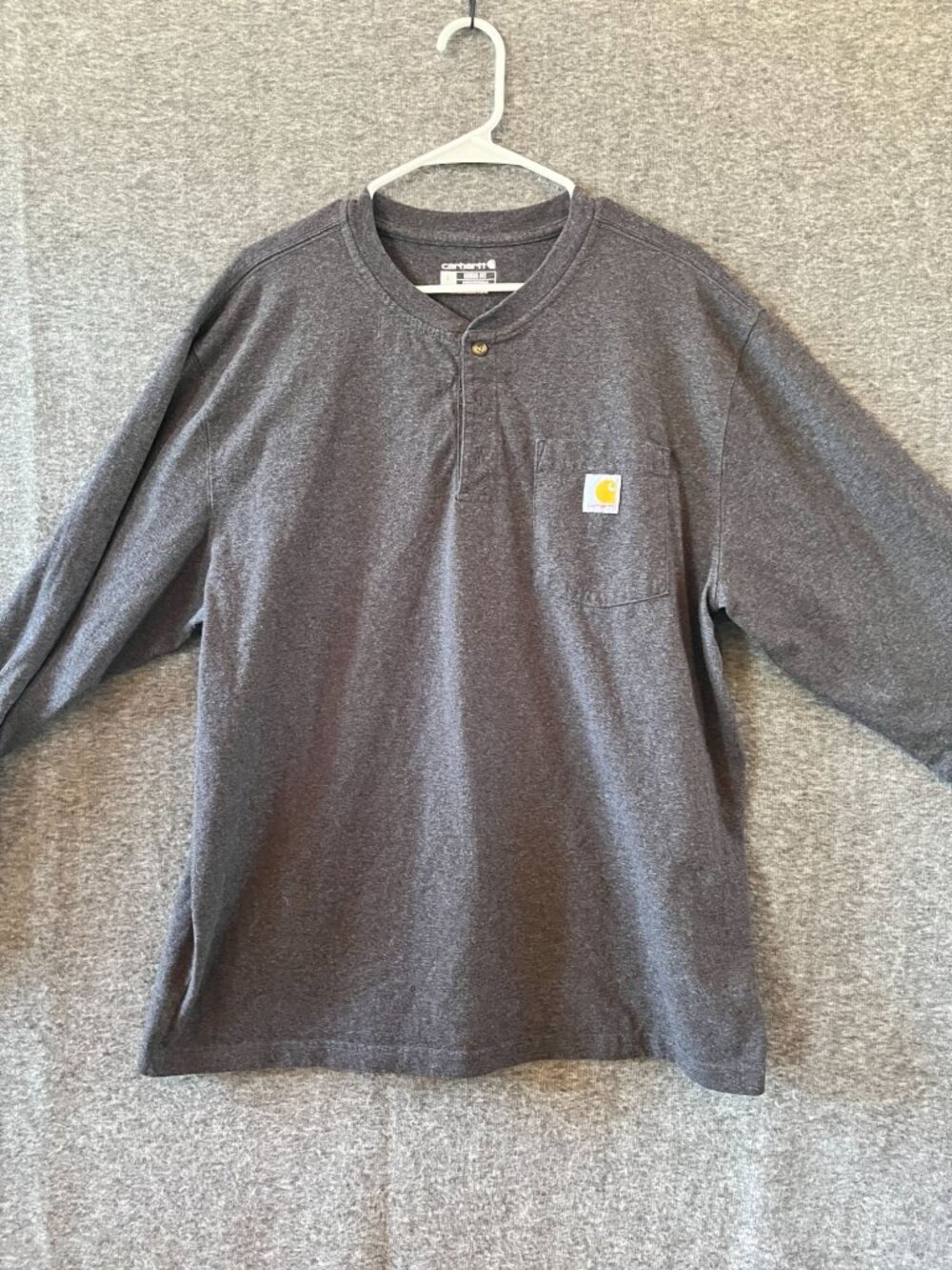 carhartt long sleeve mens loose fit cotton/poly shirt black L